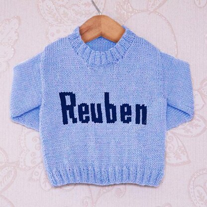 Intarsia - Reuben Moniker Chart - Childrens Sweater