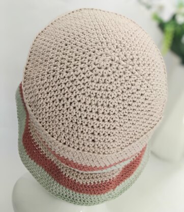 Stripey Boho Summer Beach Hat