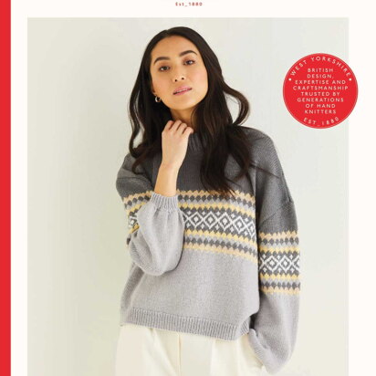 Sirdar 10309 Fair Isle Placement Sweater in Cashmere Merino Silk DK PDF