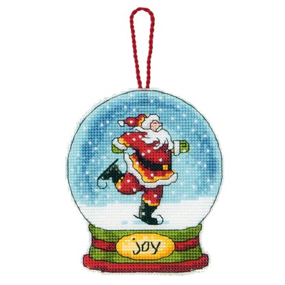 Dimensions Counted Cross Stitch Kit: Snow Globe: Joy - 9 x 11cm (3.25 x 4.5in)