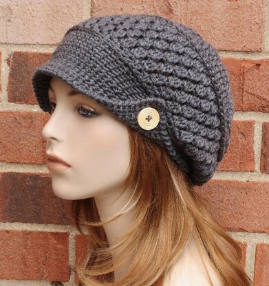 Knit cheap newsboy cap