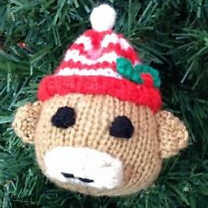 Sock Monkey Christmas Bauble