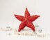 Starfish toy knitted flat