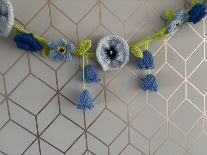 Blue Flower Garland
