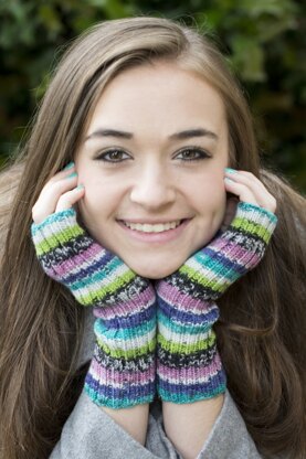 Bristlecone Fingerless Mitts in Cascade Yarns Heritage Prints - FW226 - Downloadable PDF