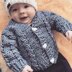 Ethan Baby Cardigan Hat and Booties Set