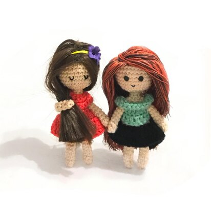 Crochet Doll Amigurumi . Tiny Mini Doll