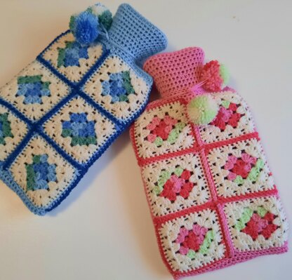 Cath Kidston inspired mitts, cowl and hot water bottle cover