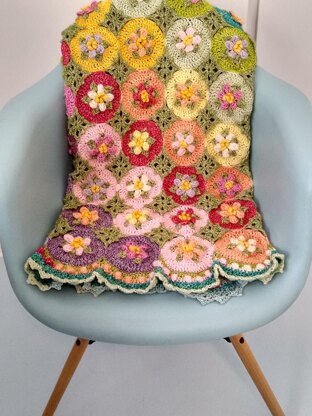 Macaroon Blossom Afghan