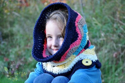 Chevron Hooded Cowl