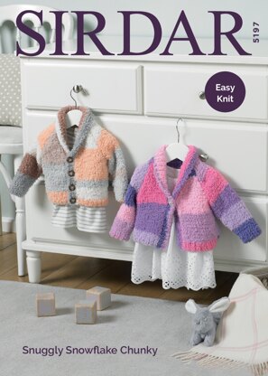 Cardigans in Sirdar Snuggly Snowflake Chunky - 5197 - Downloadable PDF