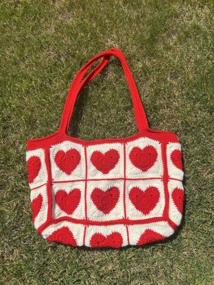 Heart Granny Square Bag