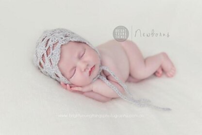 Delicate Newborn Mohair Bonnet