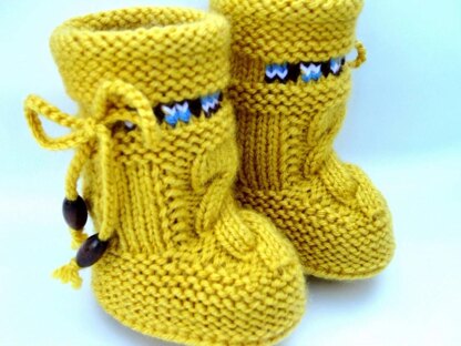 Baby Uggs Baby Booties Hans Pattern by Elena Mitchell