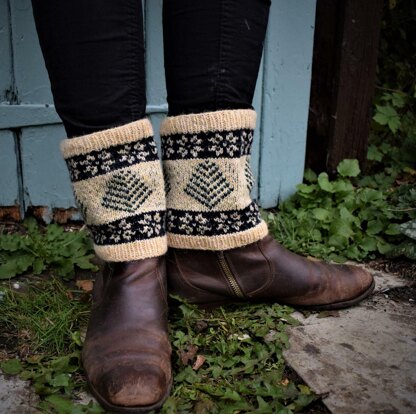 Snowing in the Forest Boot Cuffs