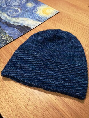 silky blue beanie