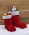 Crochet pattern for Christmas: Santa boot - to fill & decorate