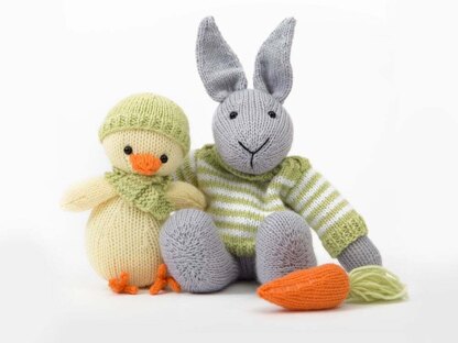 Easter Bunny and Chick in Deramores Studio Baby Soft DK Acrylic - Downloadable PDF
