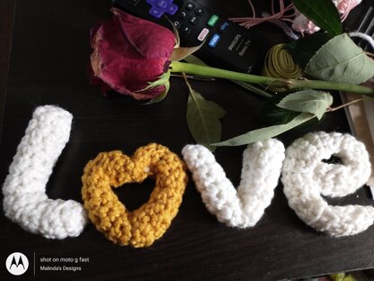 3D letters love