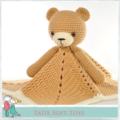 Lovey Blanket Bear Security Blanket Teddy