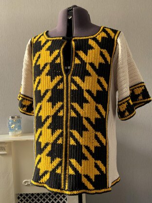 Houndstooth Dashiki Style Tunic