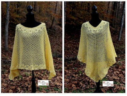 Mesh Over Brook Poncho