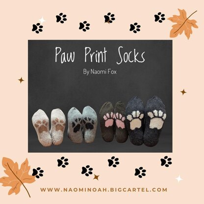 Paw Print Socks in DK