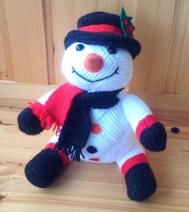 Knitted Square Snowman