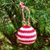 Striped Christmas Bauble Knitting Pattern - Christmas Knitting Pattern.