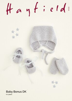 Hat, Shoes and Mittens in Hayfield Baby Bonus DK - 5422 - Downloadable PDF