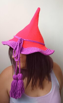 Unconventional crochet witch hat