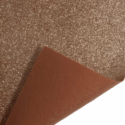 Trimits Glitter Felt: 10 Pieces - 23cm x 30cm - Rose Gold