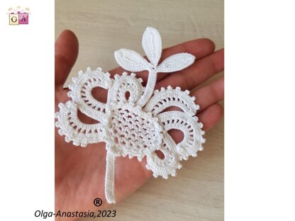 Crochet antique fantasy flower