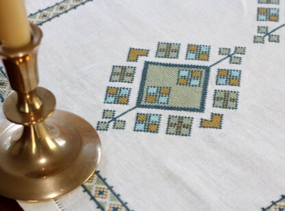 Avlea Folk Embroidery Anatolian Argyle Table Runner - Downloadable PDF