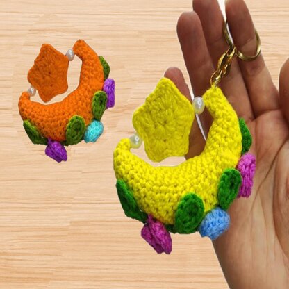 Amigurumi Moon and Star Keychain Crochet Pattern + Video Tutorial (PDF)