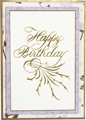 Spellbinders Glimmer Hot Foil Plate - Happy Birthday-Copperplate Script