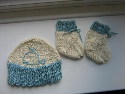 Little Whale Baby Booties