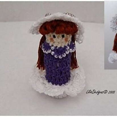 Crinoline  Doll Lip Balm Holder Crochet Pattern