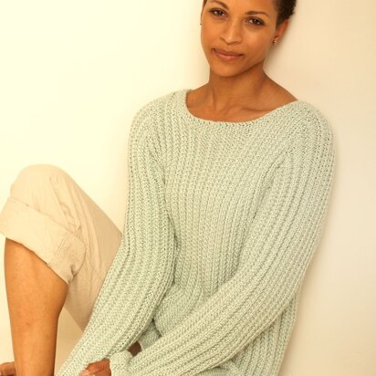 Textured Pullover in Bernat Handicrafter Cotton Solids