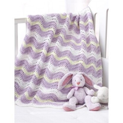 Wavy Ripple Blanket in Bernat Baby Coordinates Solids