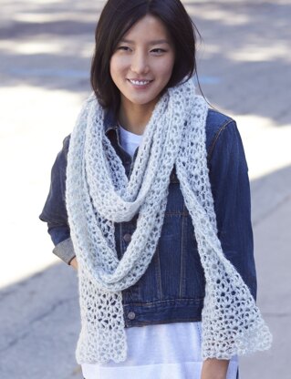 Snow Puff Scarf in Patons Lace