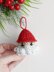 Crochet Santa ornament pattern, easy crochet Christmas decor