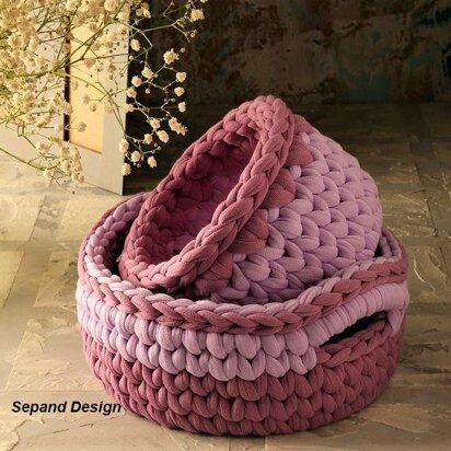 Tshirt yarn basket- 95 - 2 baskets Promotion