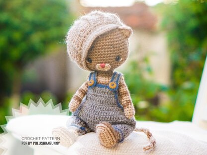 Crochet Pattern Doll clothes - Outfit Cute Little Boy for bunny toy