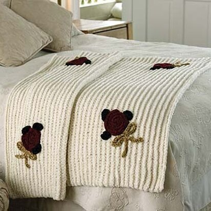 Retro Chenille Throw in Lion Brand Wool-Ease Thick & Quick - 30039