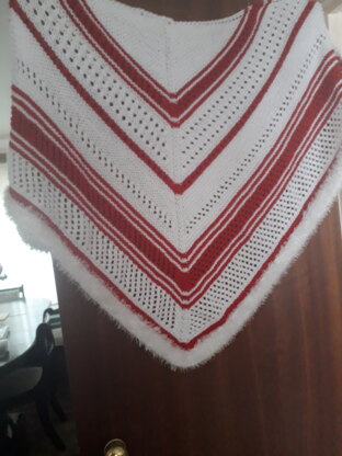 White Wave Christmas Shawl