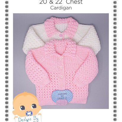 Skylar baby cardigan 20" & 22" chest size
