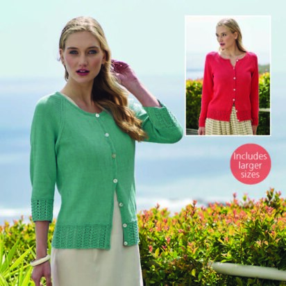 Long and 3/4 Sleeved Cardigans in Sirdar Cotton 4 Ply - 7909 - Downloadable PDF