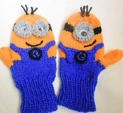 Funny Character Mittens Knitted Version