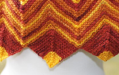 Flame-Tipped Shawl